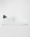 Moncler Monaco M Leather Low-top Sneakers In White