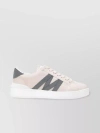 Moncler Monaco Bicolor Low-top Sneakers In White