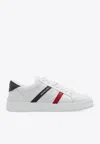 Moncler Petit Monaco Leather Sneakers In White
