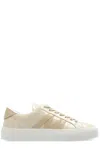Moncler Monaco Leather Low-top Sneakers In Neutrals