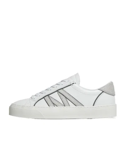 Moncler Monaco2 Leather  Glitter Trainers
