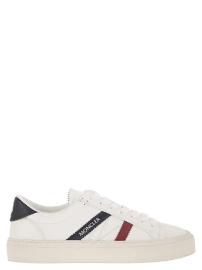 Moncler Monaco2 Leather Trainer In White
