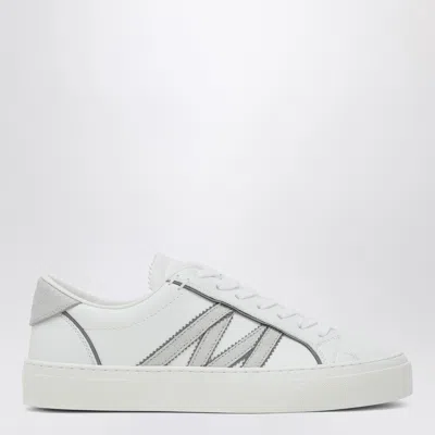 Moncler Monaco2 Mini Leather Sneakers For Women In White