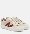 Moncler Suede Sneakers Monaco2 Rubber Sole In White