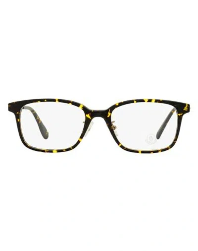 Moncler Alternative Fit Ml5160d Eyeglasses Man Eyeglass Frame Brown Size 51 Acetate, Metal In Black