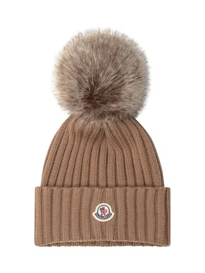 Moncler Hat In Brown