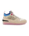 Moncler Pivot Mid Leather And Ripstop-trimmed Suede Sneakers