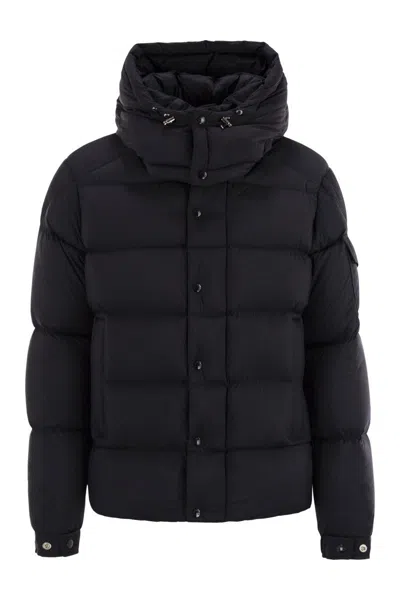 Moncler Maya 70 Hooded Short Down Jacket In Black