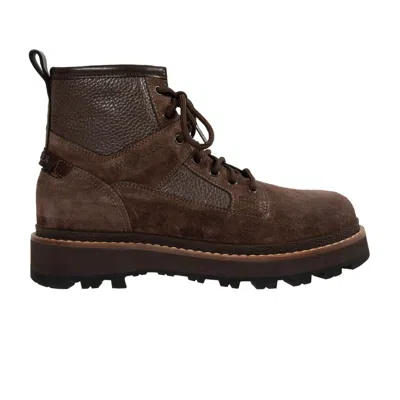 Pre-owned Moncler Peka Hiking Boot 'brown Leather Suede' | Men's Size 45