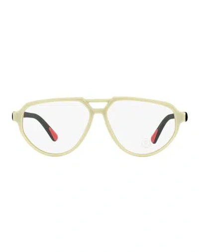 Moncler Pilot Ml5162 Eyeglasses Man Eyeglass Frame Cream Size 57 Acetate In Neutral