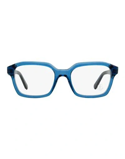 Moncler Rectangular Ml5181 Eyeglasses Eyeglass Frame Blue Size 52 Acetate