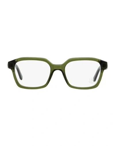 Moncler Rectangular Ml5181 Eyeglasses Eyeglass Frame Green Size 52 Acetate
