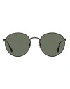 Moncler Round Ml0155k Sunglasses Woman Sunglasses Black Size 55 Metal In Black