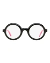 Moncler Round Ml5194 Eyeglasses Woman Eyeglass Frame Black Size 48 Acetate