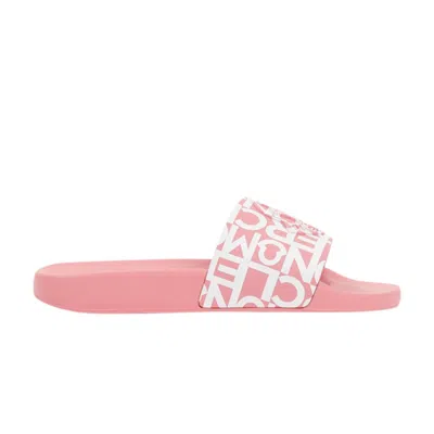Pre-owned Moncler Slide 'allover Logo - Pink' | Men's Size 36