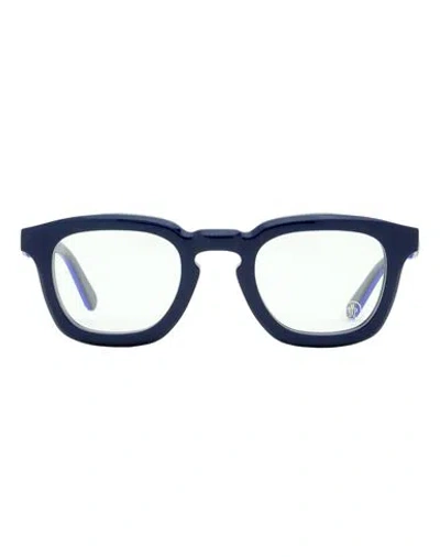 Moncler Thick Rimmed Ml5195 Eyeglasses Man Eyeglass Frame Blue Size 48 Acetate