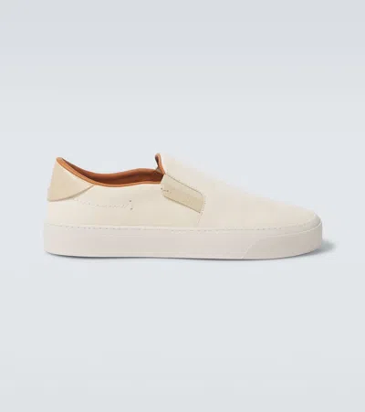 Moncler Monclub Slip-ons Shoes Light Beige In Sand