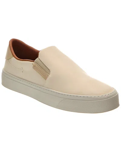 Moncler Monclub Leather Slip-on Sneaker In Brown