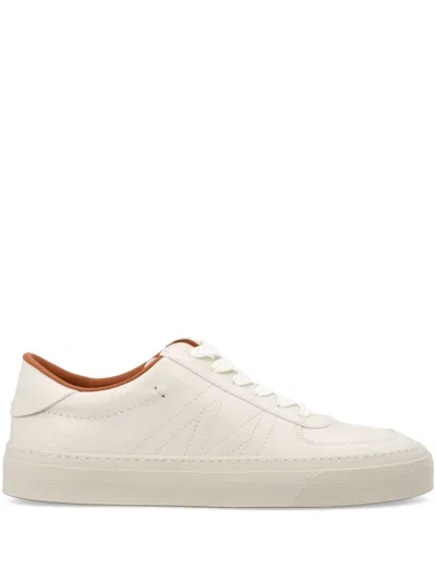Moncler Monclub Leather Sneakers In White