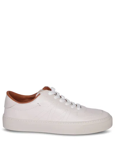 Moncler Monclub Leather Trainers In White