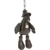 Moncler Monduck Bag Charm In Brown