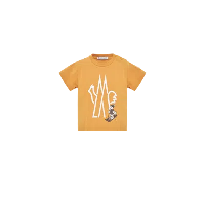 Moncler Kids' Monduck Cotton Blend T-shirt, Boys, Yellow, Size: 12/18m