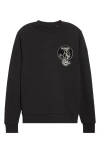 Moncler New Badge Logo-print Cotton Sweatshirt In Black