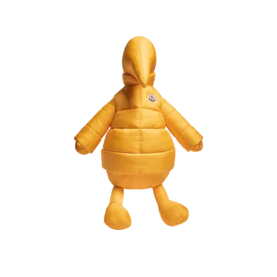 Moncler Monduck Quilted-finish Logo-patch Shoulder Bag In Yellow