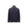 Moncler Monges Down Shirt Jacket Blue In Blue