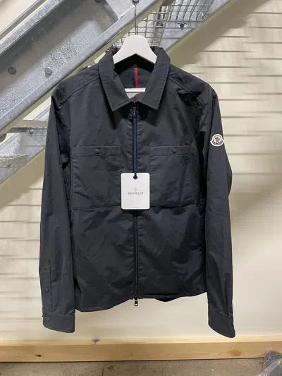 Pre-owned Moncler Monlcer Nylon Patch Overshirt In Black