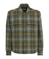 Moncler Checked Chest-pocket Overshirt In Green