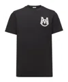 Moncler T-shirt En Coton À Monogramme In Black