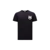 Moncler Logo Cotton Jersey T-shirt In Black