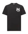 Moncler Cotton T-shirt Featuring Embroidered Patch In Multi