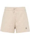 Moncler Monogram Jacquard Shorts In Neutrals