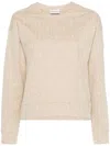 Moncler Monogram-jacquard Sweatshirt In Neutrals