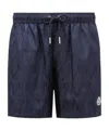 Moncler Swim Shorts With Elastic Waistband And Pockets In Black