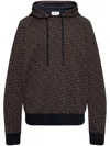 Moncler Monogram-pattern Hoodie In Brown