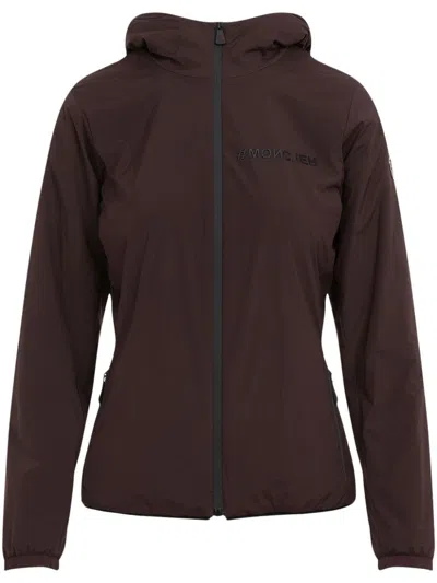 MONCLER MONOGRAM-PLAQUE HOODED JACKET