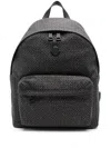 Moncler Two Way Zipped Monogram Printed Backpack In 蓝色