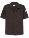Moncler Short Sleeve Shirt In Brown