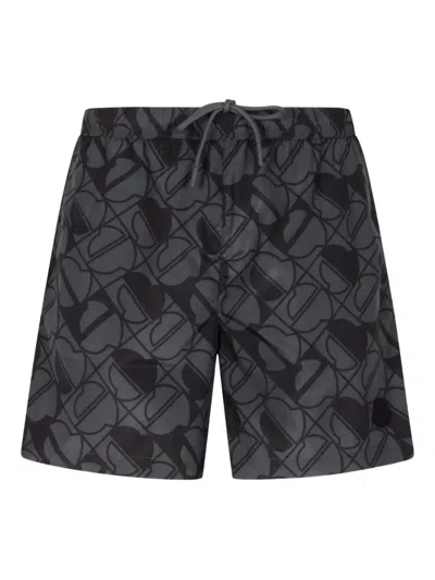 Moncler Monogram Swim Shorts In Multi