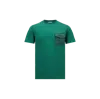 Moncler Monogram T-shirt En Coton Avec Poche In Green