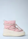Moncler Padded Lace-up Boots In Pink