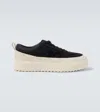 Moncler Monpulse Leather-trimmed Sneakers In Black