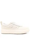 Moncler Casual Low Top Sneakers With Pull Tab In Neutral