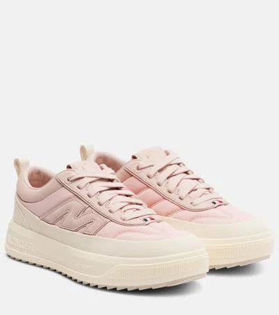 Moncler Monpulse Suede Sneakers In Pink