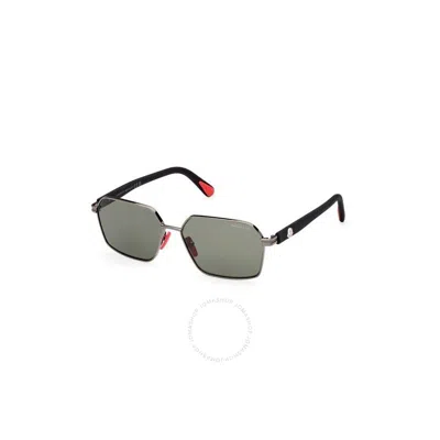 Moncler Montage Green Navigator Men's Sunglasses Ml0268 12r 59 In Gray