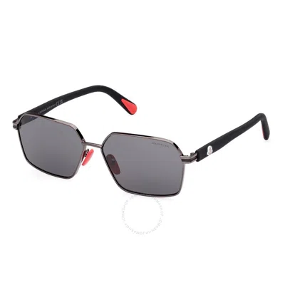 Moncler Montage Smoke Navigator Men's Sunglasses Ml0268 08a 59 In Black