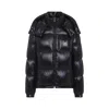 Moncler Montbeliard Hooded Short Down Jacket In Black